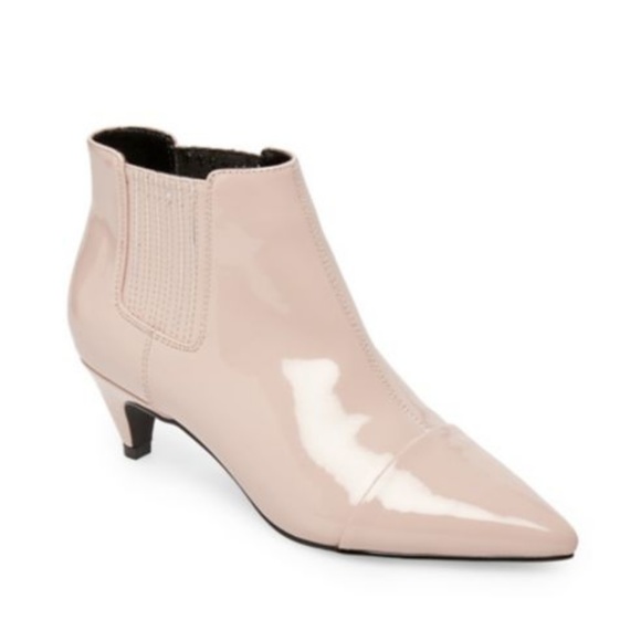 nude kitten heel boots